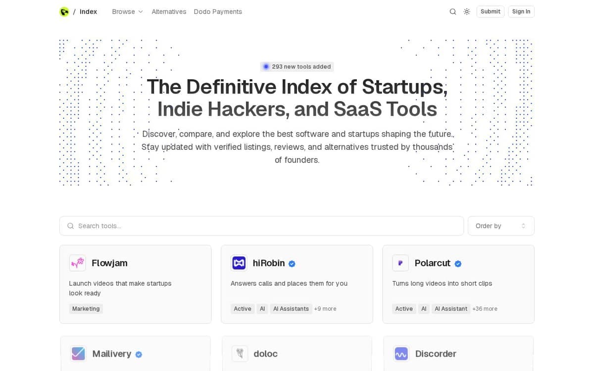 Homepage of Index.dodopayments.com (index.dodopayments.com)