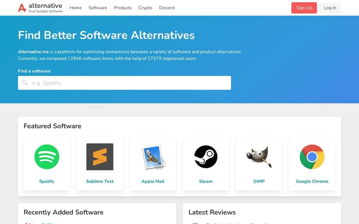 Homepage of Alternative.me (alternative.me)