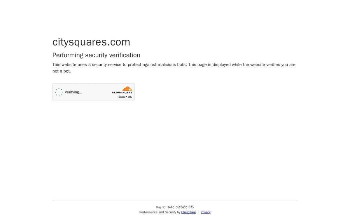 Homepage of CitySquares (citysquares.com)