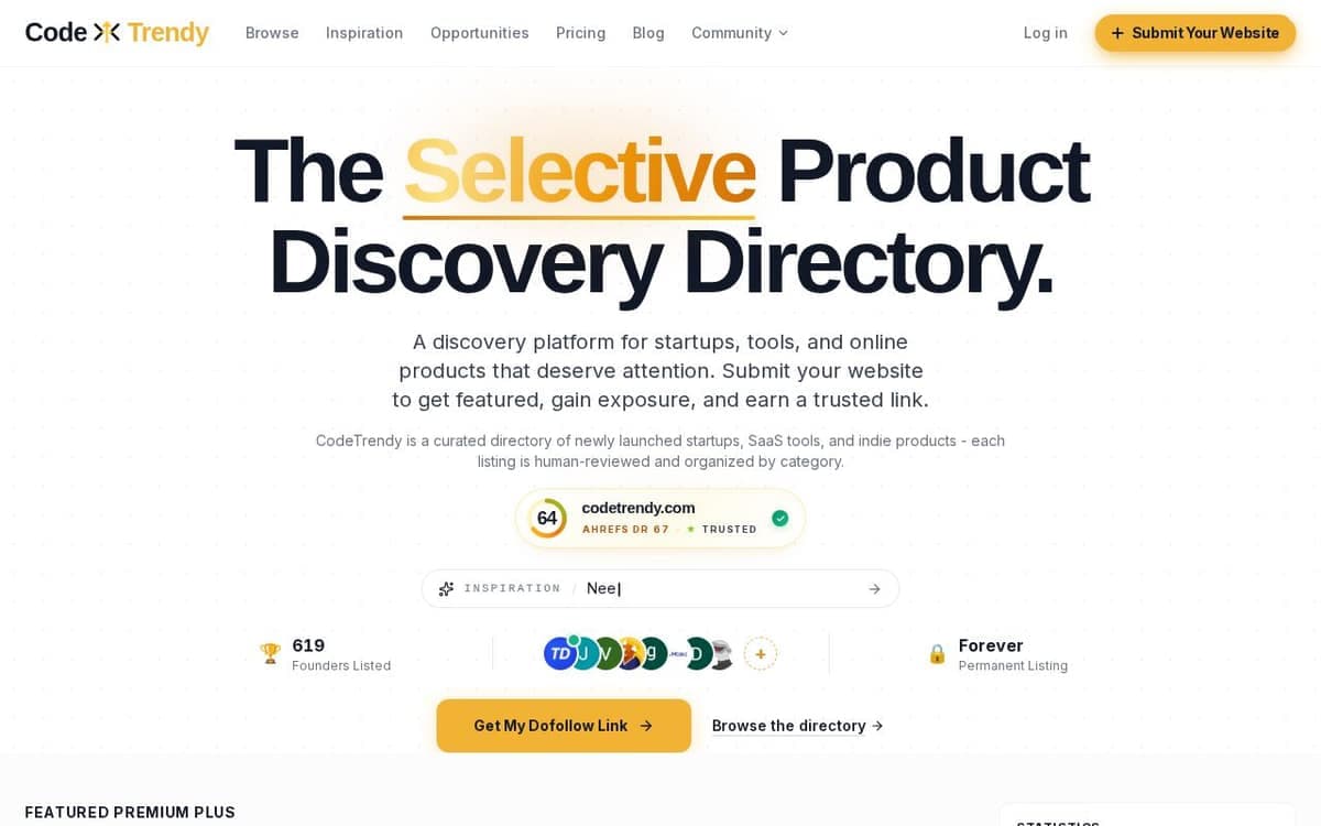 Homepage of Codetrendy (codetrendy.com)