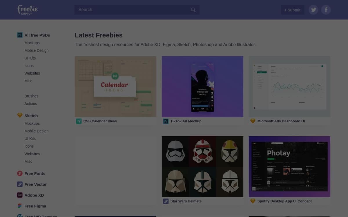 Homepage of Freebie Supply (freebiesupply.com)