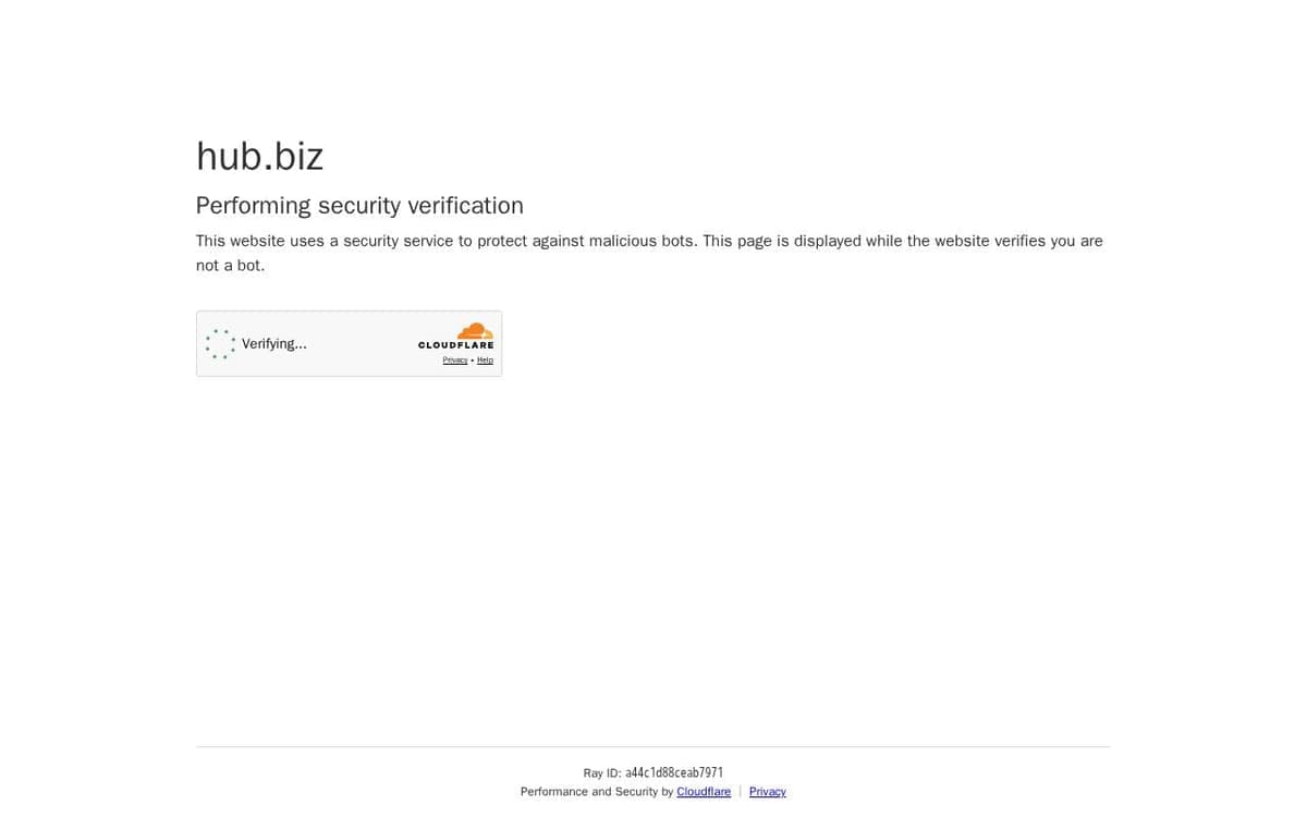 Homepage of hub (hub.biz)