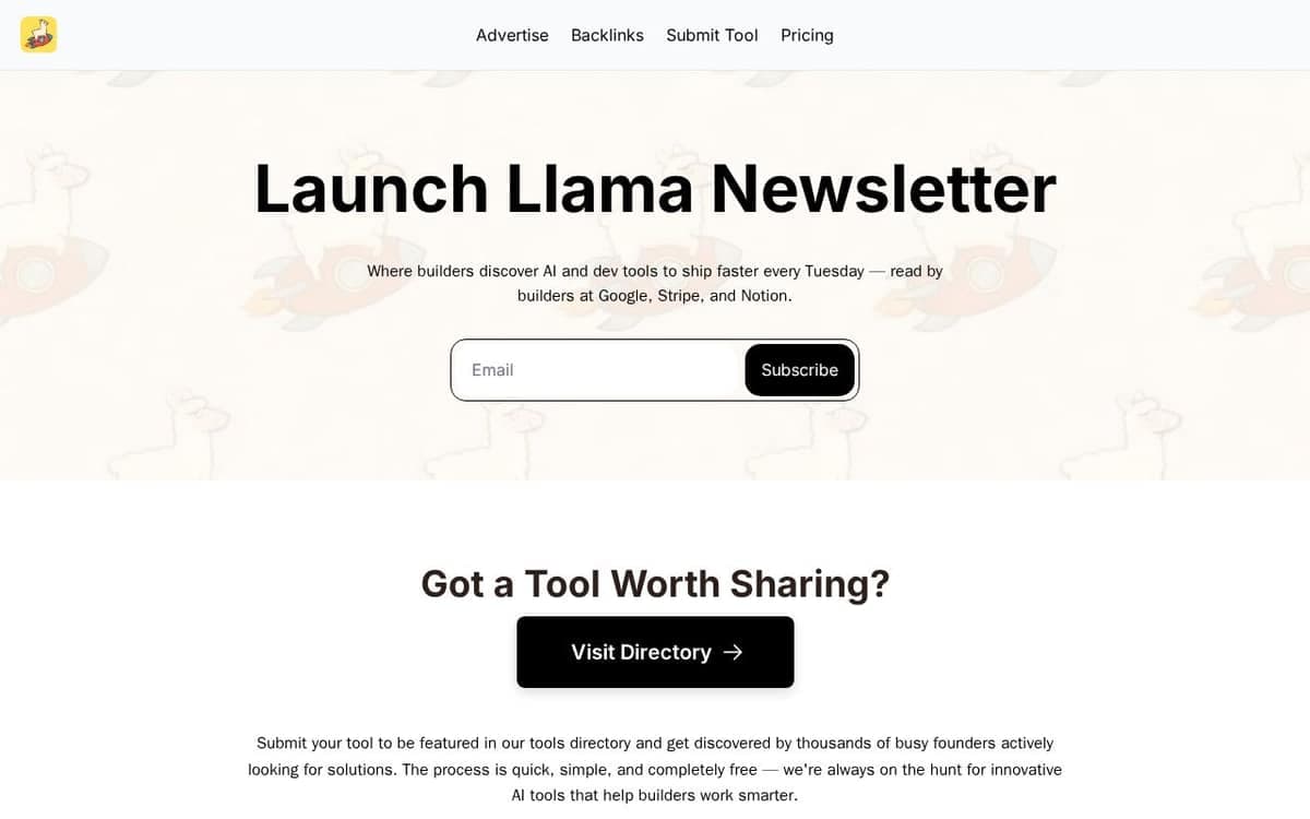Homepage of Launch Llama Tools (launchllama.co)