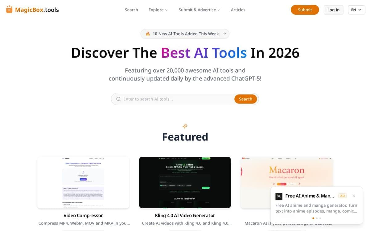 Homepage of MagicBox.tools (magicbox.tools)