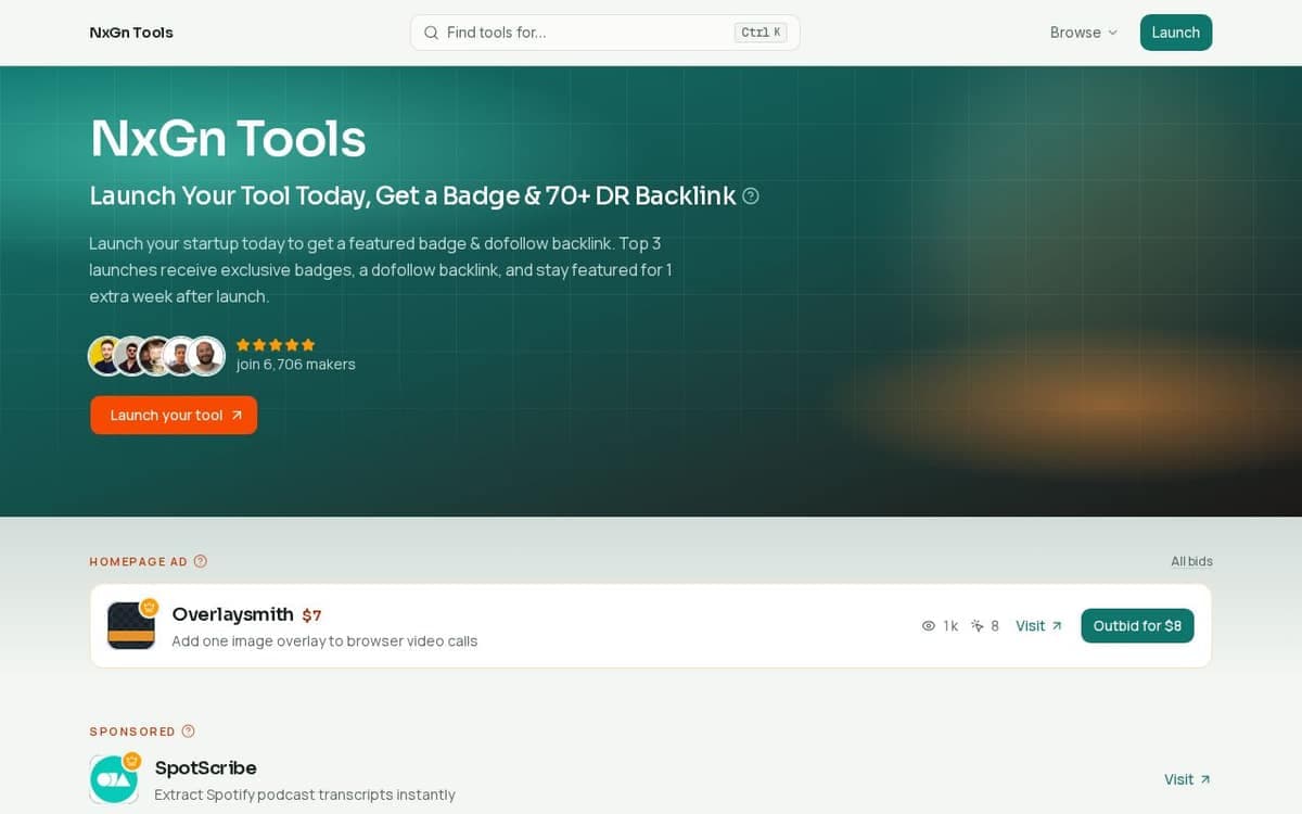 Homepage of NextGen Tools (nxgntools.com)