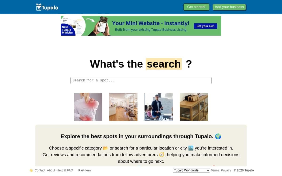 Homepage of Tupalo (tupalo.com)