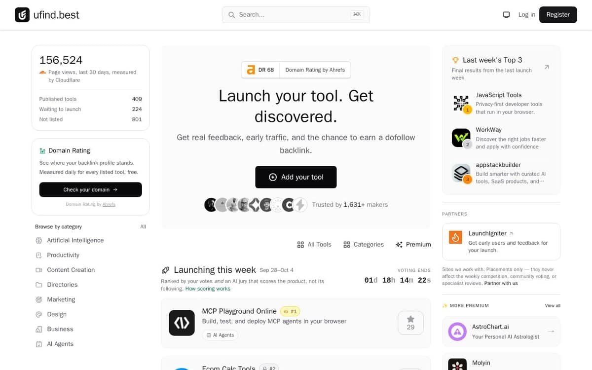 Homepage of ufind (ufind.best)