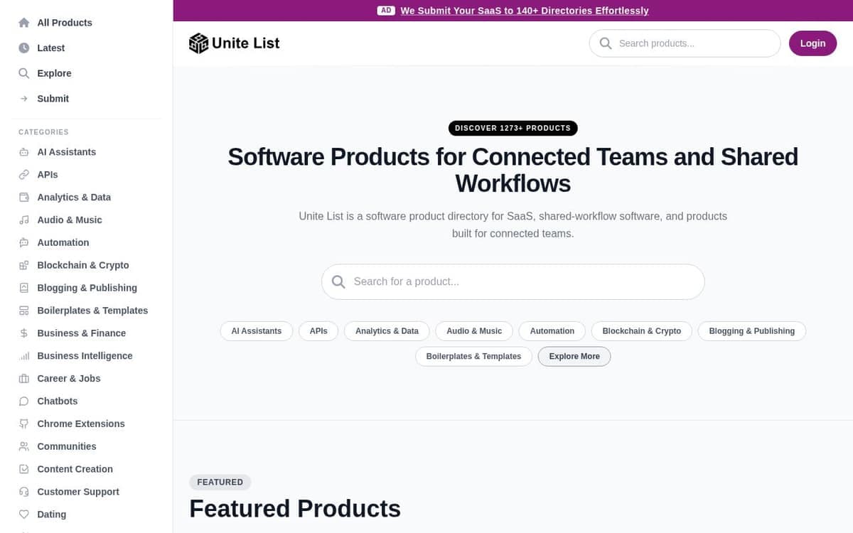 Homepage of Unite List (unitelist.com)