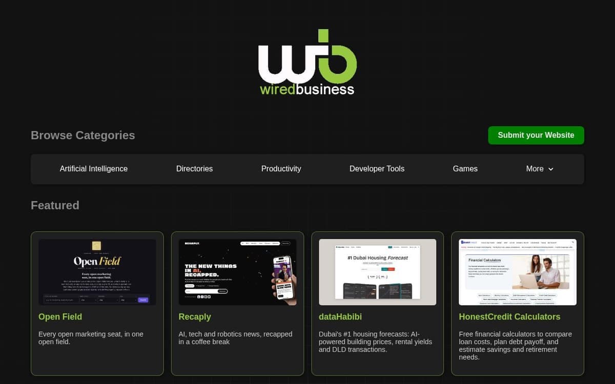 Homepage of Wired Business (wired.business)